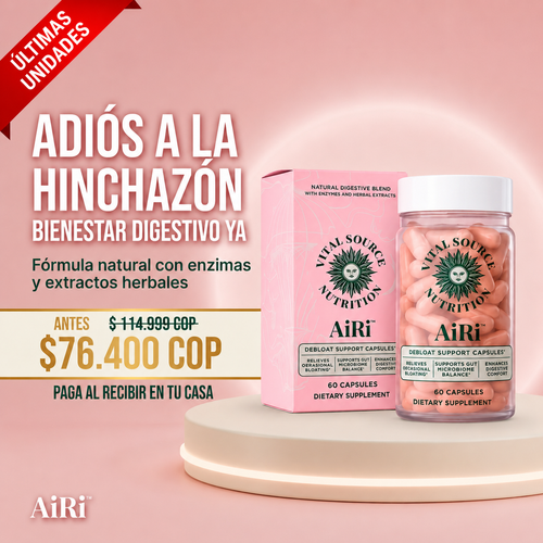 AiRi™ | Cápsulas Naturales para la Hinchazón y el Bienestar Digestivo